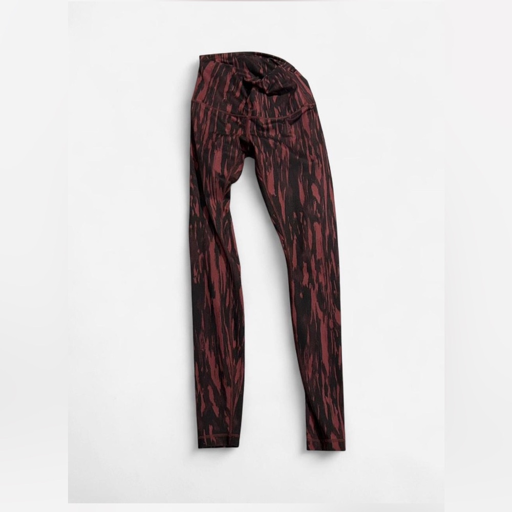 lululemon athletica Burgundy & Black Patterned Leggings